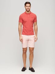 Superdry Red Classic Pique 100% Cotton Polo Shirt - Image 2 of 6