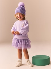 Purple Marie Sweat Mesh Dress (3mths-7yrs) - Image 2 of 10