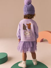 Purple Marie Sweat Mesh Dress (3mths-7yrs) - Image 5 of 10