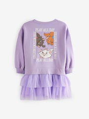 Purple Marie Sweat Mesh Dress (3mths-7yrs) - Image 7 of 10