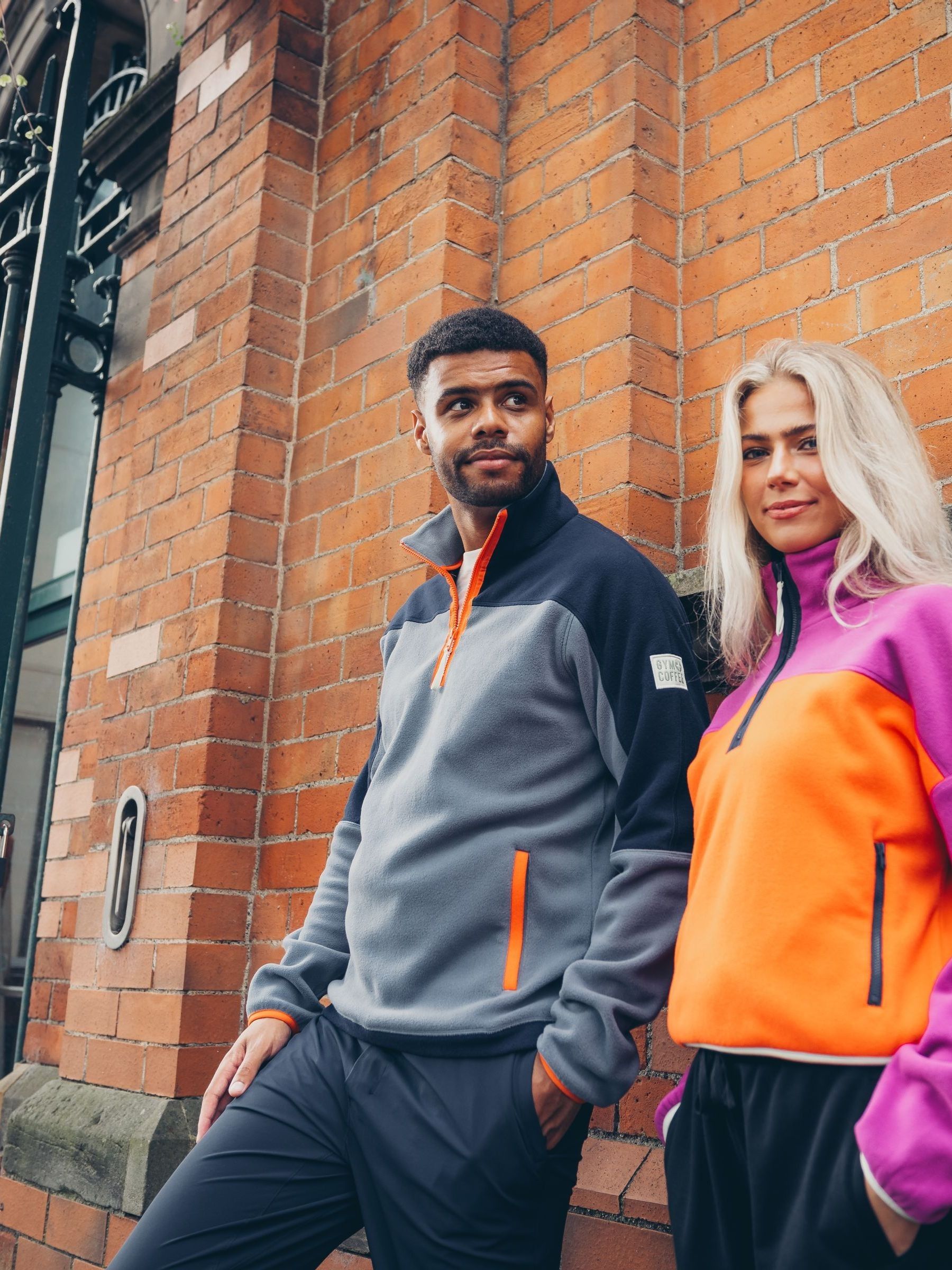 Buy Gym + Coffee Blue Mens Half Quarter Zip Polar Fleece from Next USA