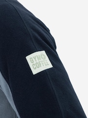 Gym + Coffee Blue Mens Half Quarter Zip Polar Fleece - Image 8 of 11