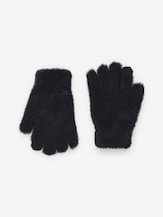 Black Fluffy Gloves (3-16yrs) - Image 1 of 3