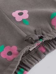 Grey/Pink Flower Print Baby Sweatshirt and Joggers Set - Image 16 of 16