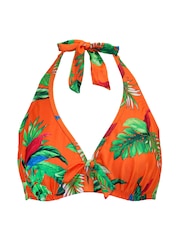 Pour Moi Orange Paradiso Triangle Hidden Underwired Bikini Top - Image 3 of 4