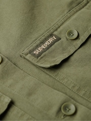 Superdry Green 100% Cotton Embellished Military Jacket - Image 5 of 6