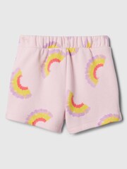 Gap Pink Rainbow Logo Graphic Pull On Baby Shorts (Newborn-5yrs) - Image 2 of 2