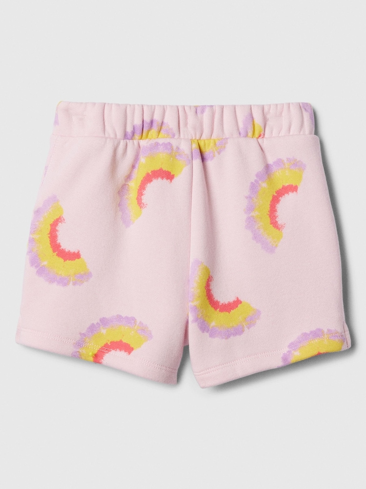 Gap Pink Rainbow Logo Graphic Pull On Baby Shorts (Newborn-5yrs) - Image 2 of 2