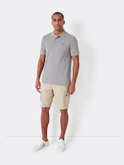 Crew Clothing Grey 100% Cotton Pique Polo Shirt - Image 3 of 5