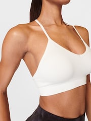 Sweaty Betty Lily White Mindful Flex Seamless Yoga Bra - Image 6 of 7