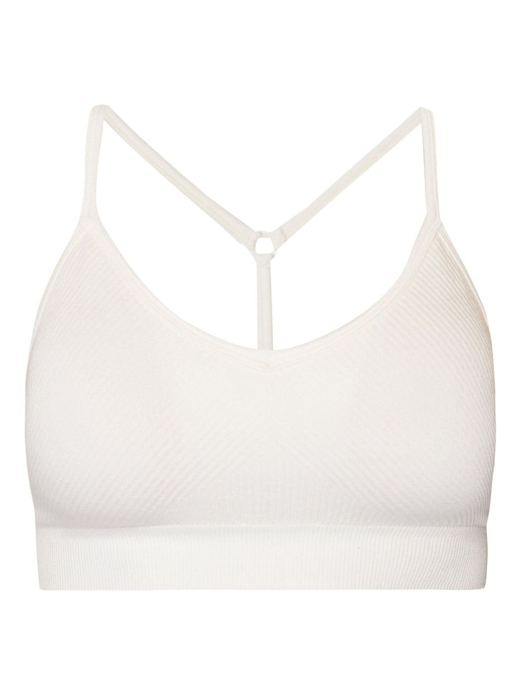 Sweaty Betty Lily White Mindful Flex Seamless Yoga Bra - Image 7 of 7
