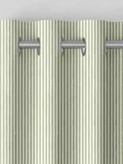 Sophie Allport Sage Green Stamford Stripe Made to Measure 100% Cotton Curtains - Image 5 of 6