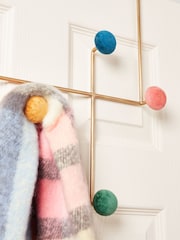 Oliver Bonas Gold Large Metal And Velvet Multi Over Door Hook - Image 3 of 4