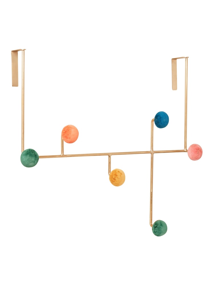 Oliver Bonas Gold Large Metal And Velvet Multi Over Door Hook - Image 4 of 4