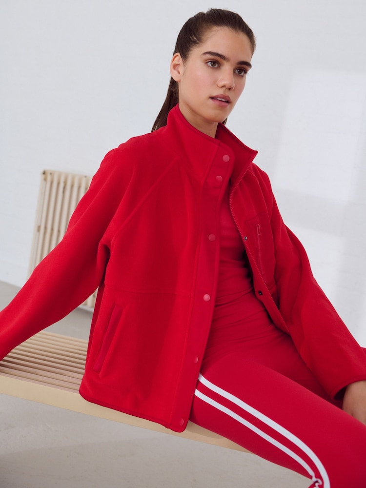 Red Sports Fleece Jacket - Image 1 of 10