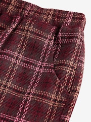 Berry Red Check Wide Leg Trousers (3mths-7yrs) - Image 7 of 9