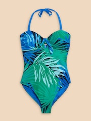 White Stuff Green Belle Bandeau Swimsuit - Image 6 of 7
