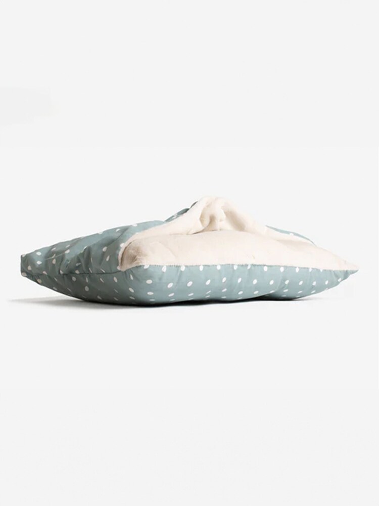 Lords and Labradors Duck Egg Spot 100% Cotton Sleepy Burrows Dog Bed - Image 4 of 5