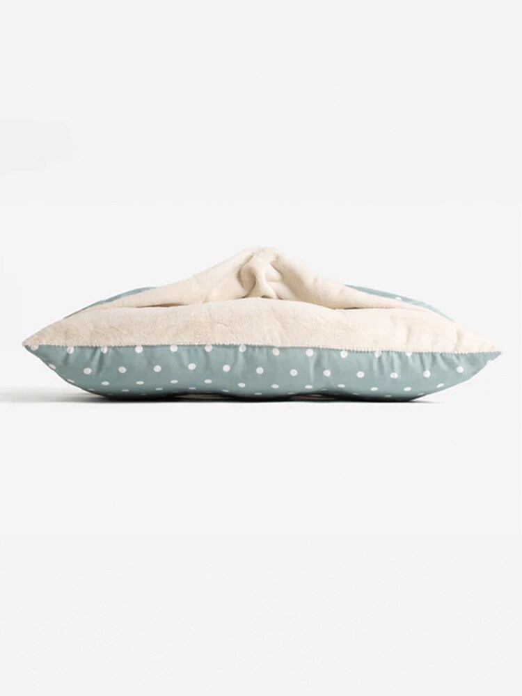 Lords and Labradors Duck Egg Spot 100% Cotton Sleepy Burrows Dog Bed - Image 5 of 5