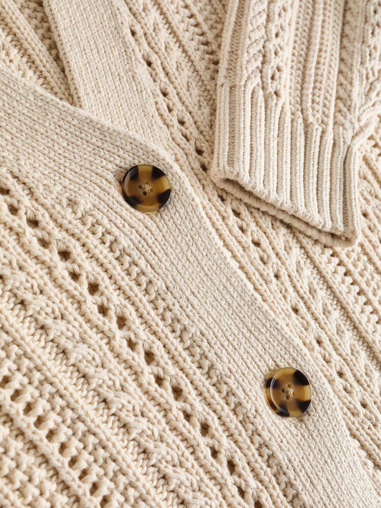 Gap Neutral Textured Cardigan - Image 3 of 3