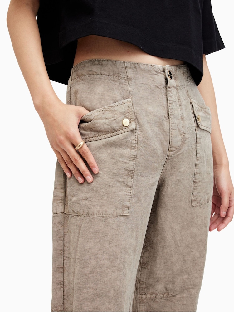 AllSaints Nude Val Trousers - Image 3 of 8