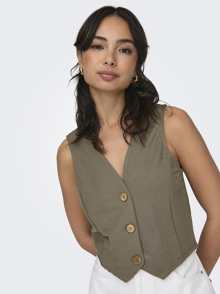 ONLY Button Jersey Waistcoat - Bild 1 von 5