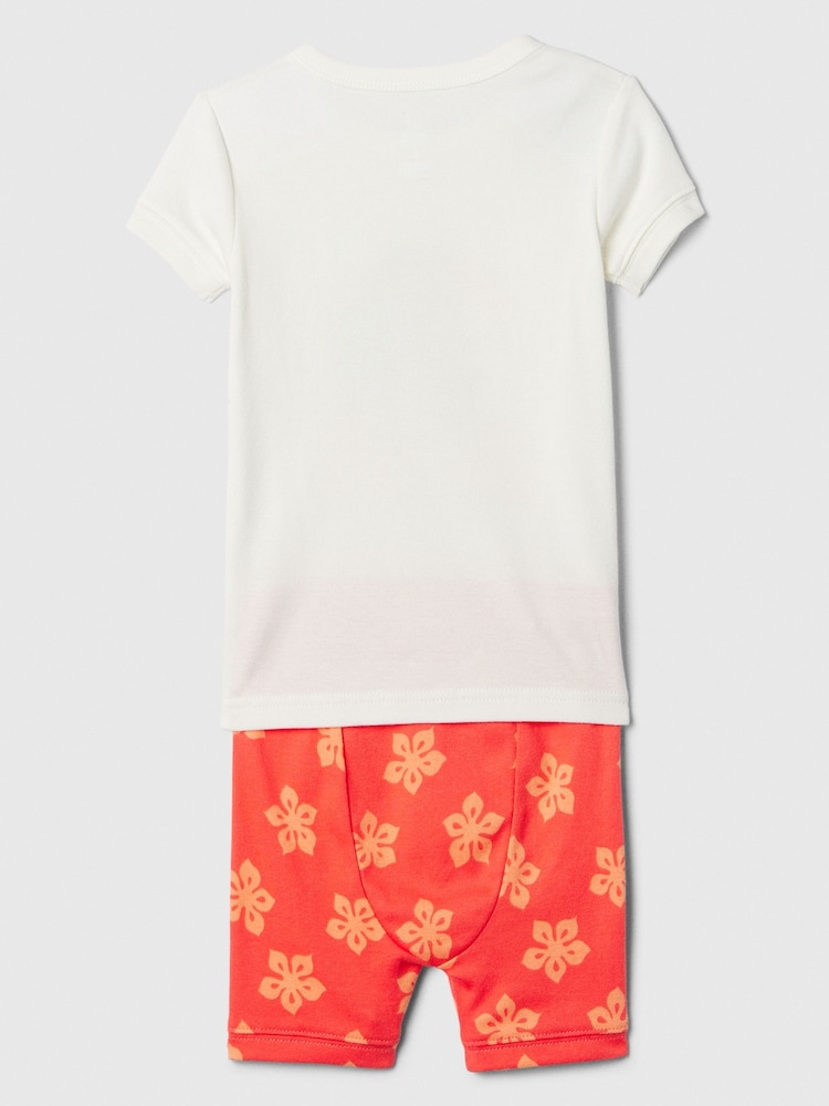 Gap Red Disney Moana Short Sleeve Pyjama Set (6mths-5yrs) - Image 2 of 3