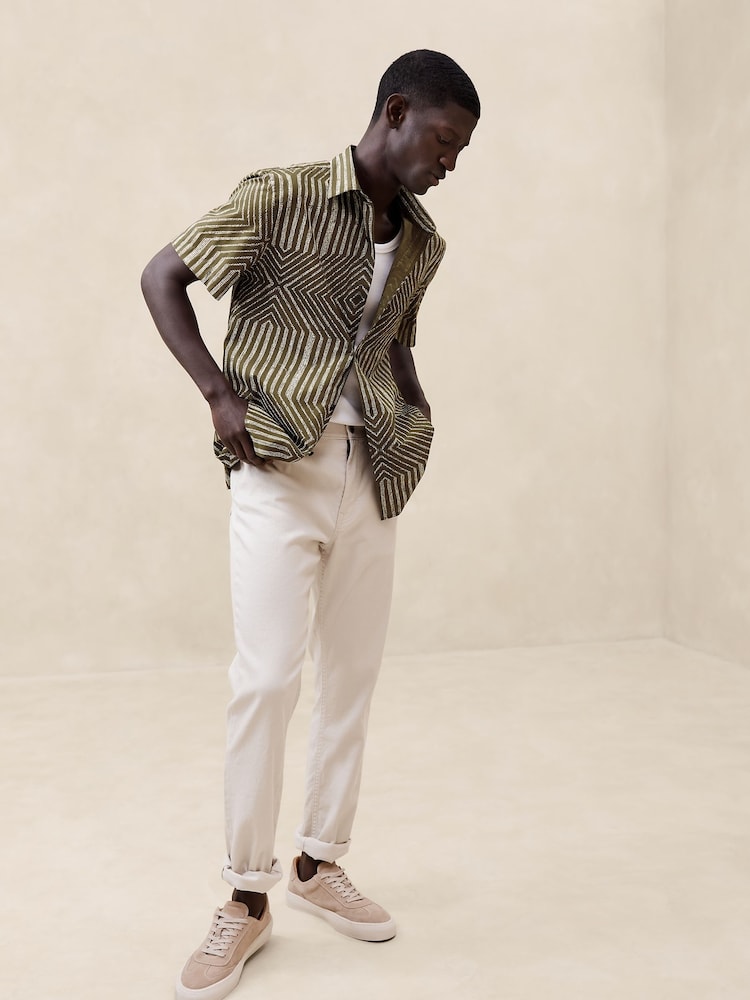 Banana Republic Green Cotton Poplin Shirt - Image 1 of 1