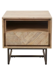 Pacific Natural Marca Acacia Wood Bedside Unit - Image 2 of 6