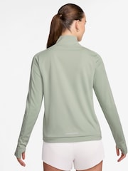 Nike Light Green Swoosh Half Zip Long Sleeve Running Top - Image 2 of 4