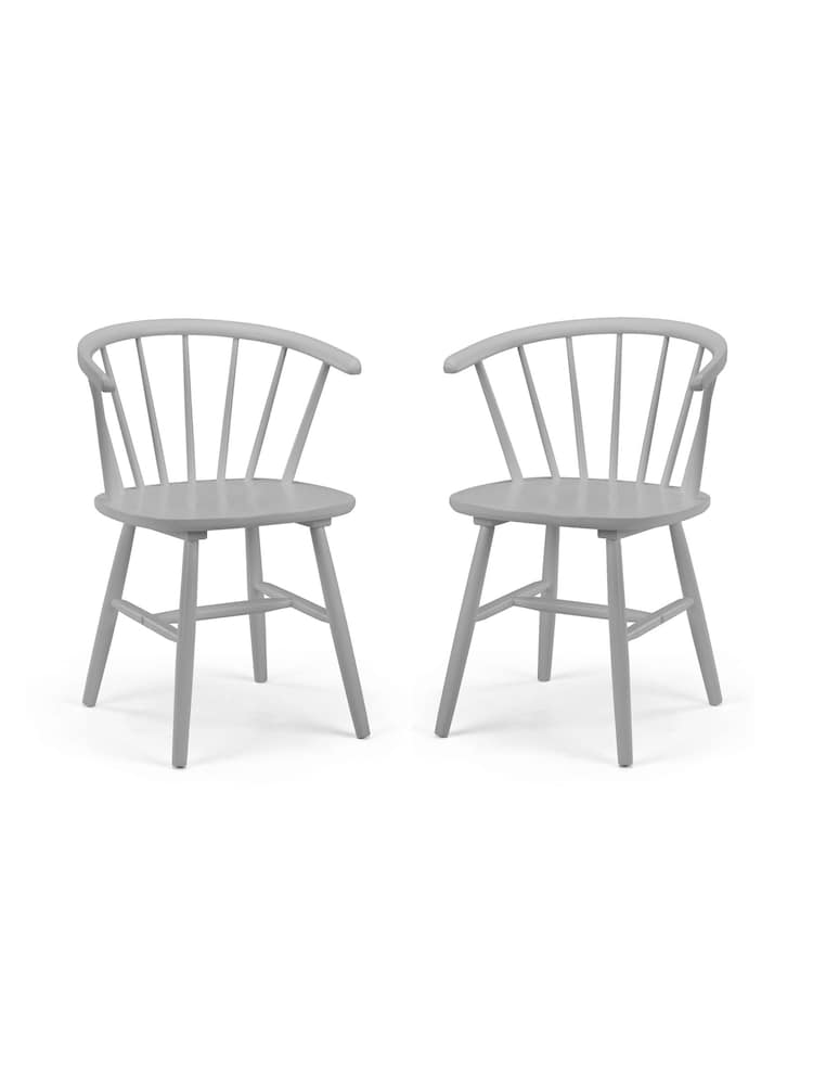 Julian Bowen Set of 2 Grey Modena Dining Chairs - Image 1 of 6