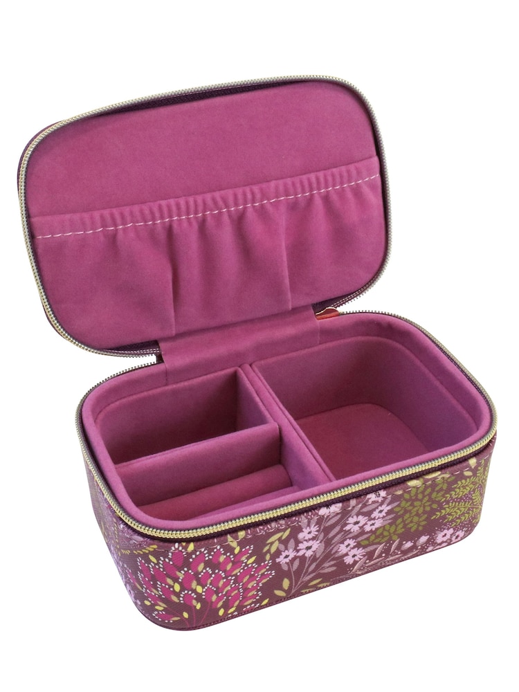 Étui à Lunettes Sara Miller Haveli Garden – Motif Oiseaux & Fleurs Multicolore Avec Feuille D’Or – Pliant Magnétique Ultra Pratique