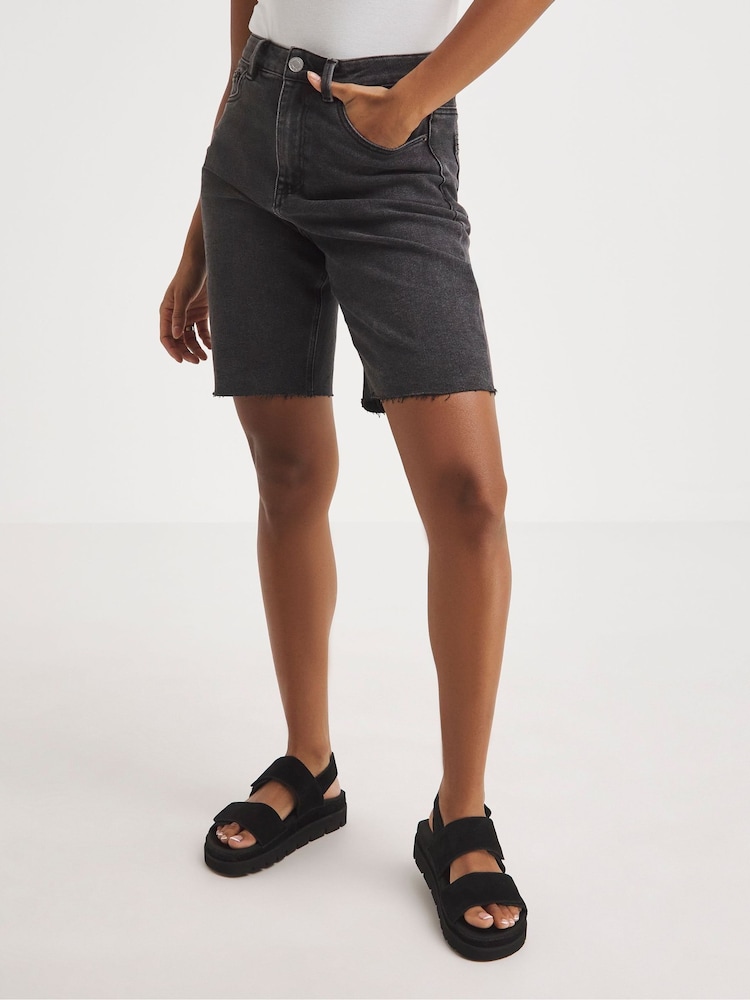 Simply Be Black Extra Wide Fit Chunky Comfort Suede Touch And Close Sandals - Image 2 of 4