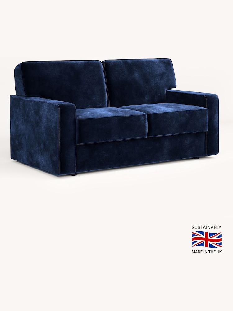 Jay-Be Luxe Velvet Royal Blue Linea 2 Seater Sofa Bed - Image 2 of 6