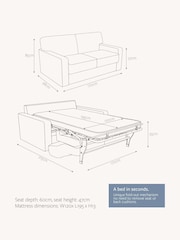 Jay-Be Luxe Velvet Royal Blue Linea 2 Seater Sofa Bed - Image 6 of 6