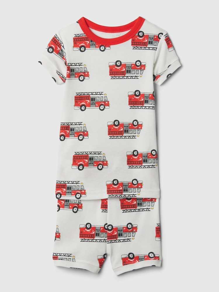 Gap White Graphic Short Sleeve Pyjama Set (12mths-5yrs) - Image 1 of 2 Gap White Graphic Short Sleeve Pyjama Set (12mths-5yrs) - Image 1 of 2