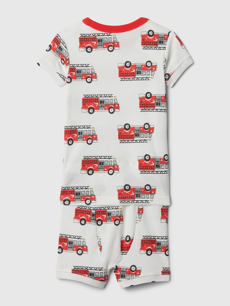 Gap White Graphic Short Sleeve Pyjama Set (12mths-5yrs) - Image 2 of 2 Gap White Graphic Short Sleeve Pyjama Set (12mths-5yrs) - Image 2 of 2