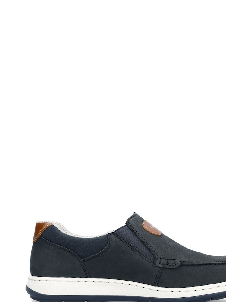 Bleu - Chaussures stretch élastiques Rieker homme - Image 1 of 1