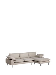 Barker and Stonehouse Neutral Titan Woven RHF Chaise Sofa - Image 2 of 6