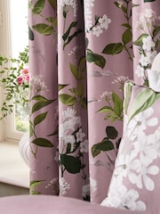 Cortinas de algodão acetinado com estampa floral blackout/térmica 100% algodão - Imagem 5 de 9