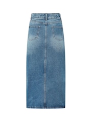 PixieGirl Petite Blue Denim Midi Skirt - Image 5 of 5