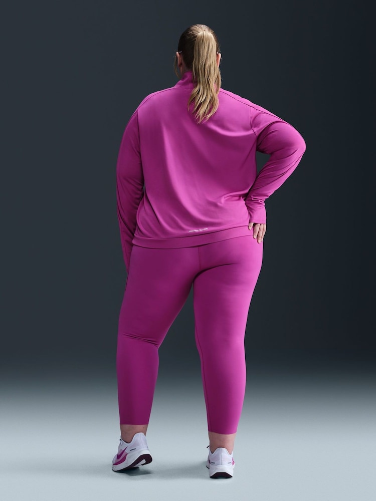 Lila - Nike – Swoosh – Langarm-Laufoberteil mit halbem Reißverschluss, Curve - Bild 2 von 5