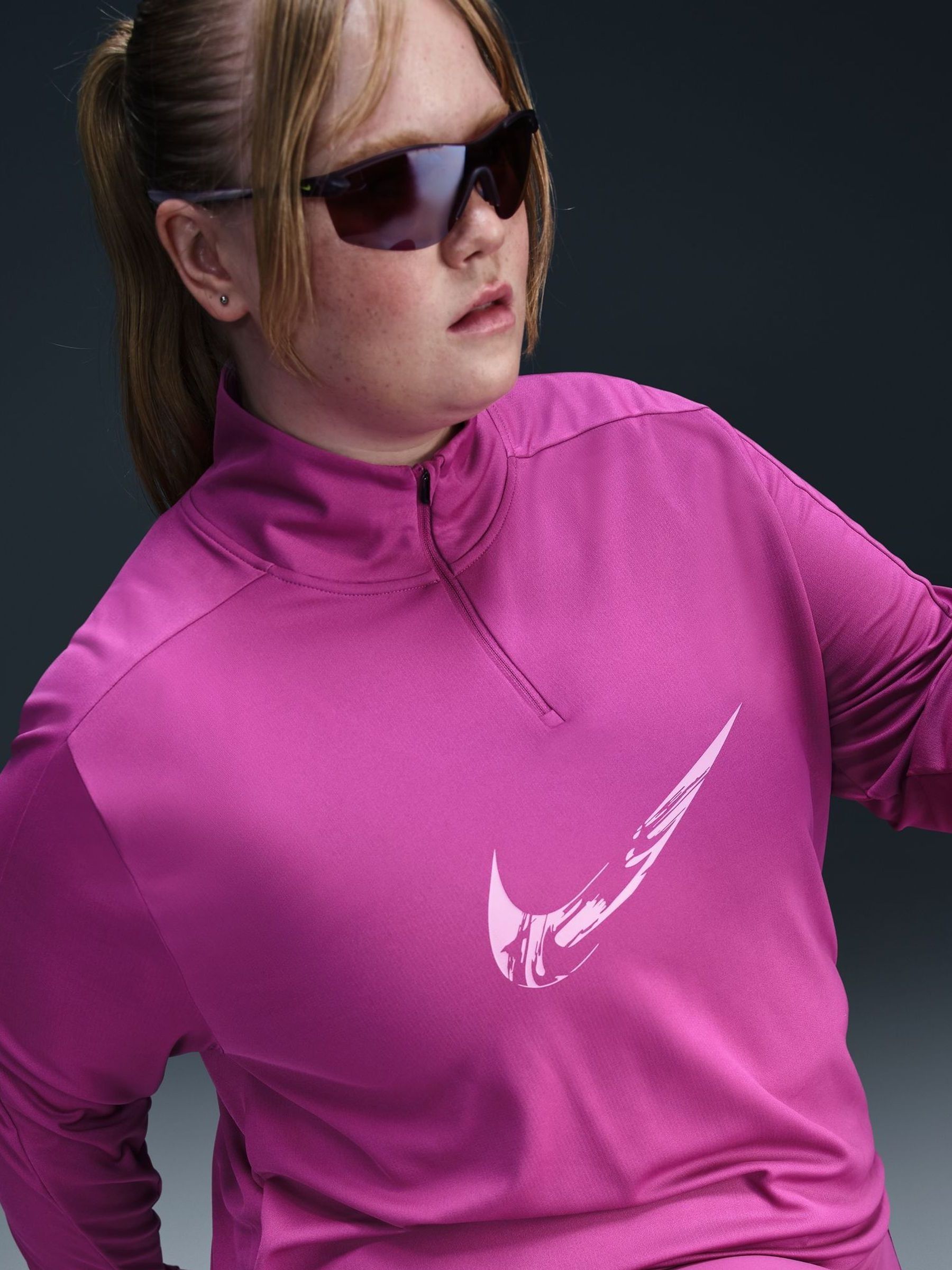 nike purple swoosh top