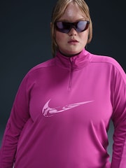 Lila - Nike – Swoosh – Langarm-Laufoberteil mit halbem Reißverschluss, Curve - Bild 5 von 5