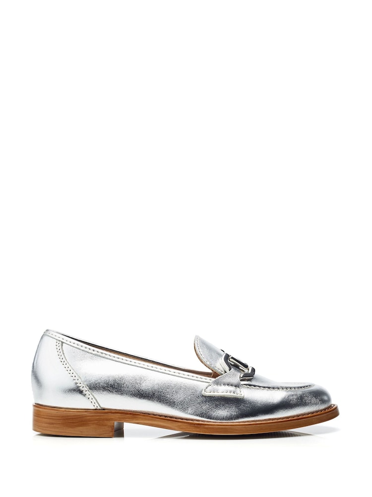 فضي - Moda in Pelle Elsbeth Covered Snaffle Smart Loafers - صورة 1 من 4
