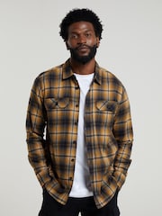 Mountain Warehouse Light Yellow 100% Cotton Trace Mens Flannel Long Sleeve Shirt - Image 1 of 5
