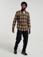 Mountain Warehouse Light Yellow 100% Cotton Trace Mens Flannel Long Sleeve Shirt - Image 2 of 5