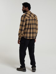 Mountain Warehouse Light Yellow 100% Cotton Trace Mens Flannel Long Sleeve Shirt - Image 3 of 5