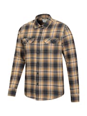 Mountain Warehouse Light Yellow 100% Cotton Trace Mens Flannel Long Sleeve Shirt - Image 4 of 5