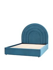 Gallery Home Blue Hawes Upholstered Velvet Bed - Image 2 of 2
